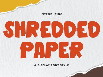 ShreddedPaper - A Display Font Yazı Tipi