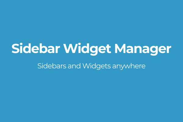 Sidebar Widget Manager WordPress Eklentisi