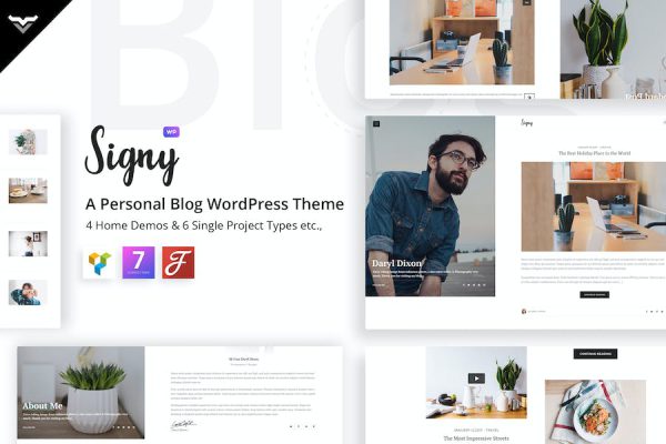 Signy - A Personal Blog WordPress Teması