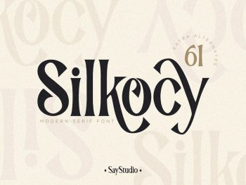 Silkocy | Modern Condensed serif Yazı Tipi