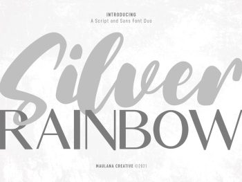 Silver Rainbow Script Sans Font Duo Yazı Tipi