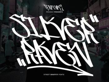 Silver Raven | Street Graffiti Font Yazı Tipi