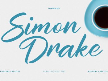 Simon Drake Script Font Yazı Tipi