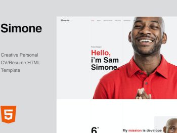 Simone - Onepage Personal CV/Resume HTML Template Yazı Tipi