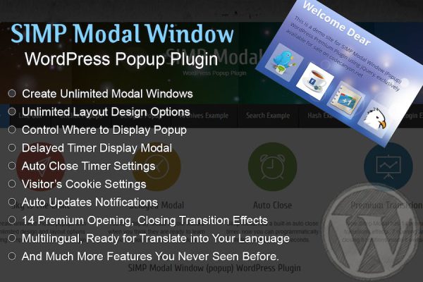 Simp Modal Window - WordPress Plugin WordPress Eklentisi