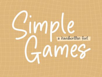 Simple Games - Handwritten Font Yazı Tipi