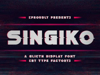 Singiko - A Glitch Display Font Yazı Tipi