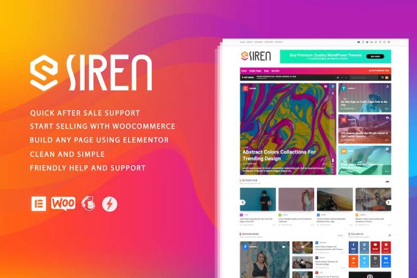 Siren - News Magazine Elementor WordPress Teması