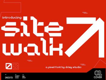 Sitewalk - Futuristic Pixel Font Yazı Tipi