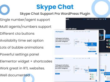 Skype Chat Support Pro WordPress Plugin WordPress Eklentisi