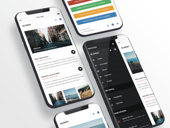 Slideby | Mobile Website Template Yazı Tipi