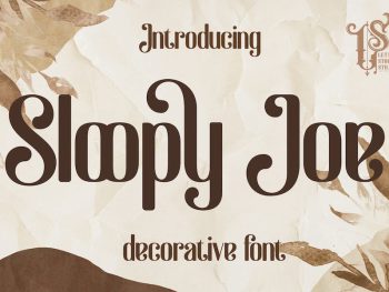 Sloopy Joe - Decorative Font Yazı Tipi