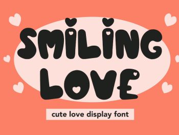 Smiling Love - Cute Love Display Font Yazı Tipi