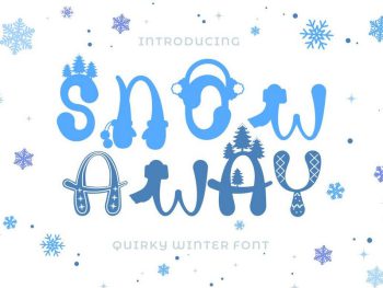 Snow Away - Quirky Winter Font Yazı Tipi