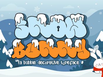 Snow Bunny - Decorative Display Font Yazı Tipi