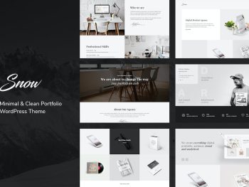 Snow - Minimal & Clean  Portfolio Theme WordPress Teması