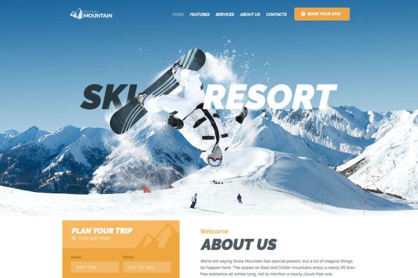 Snow Mountain - Ski Resort & Snowboard School WP WordPress Teması