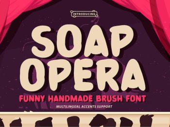 Soap Opera - Funny Handmade Brush Font Yazı Tipi