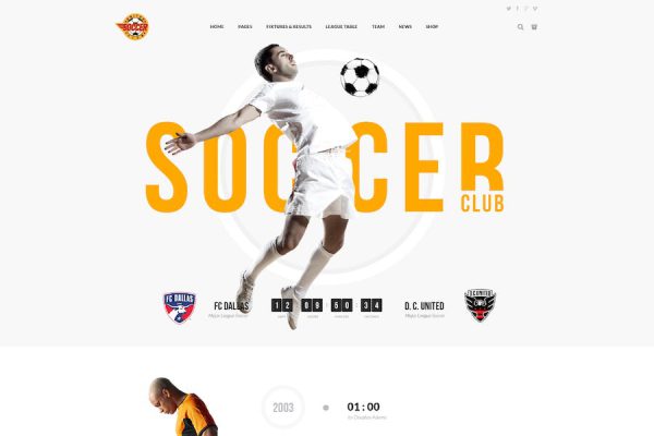 Soccer Club - Football Team WordPress Teması