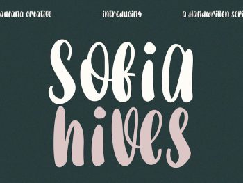 Sofia Hives Handwritten Script Font Yazı Tipi