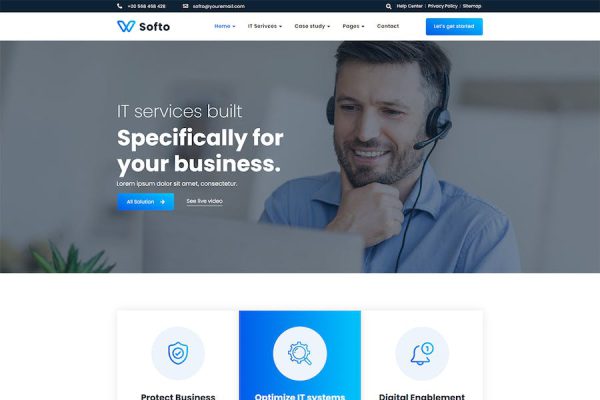 Softo - IT Solutions & Services WordPress Teması