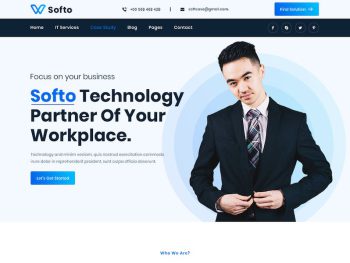 Softo - IT Solutions and Services Company Template Yazı Tipi