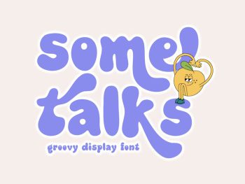 Some Talks - Groovy Display Font Yazı Tipi