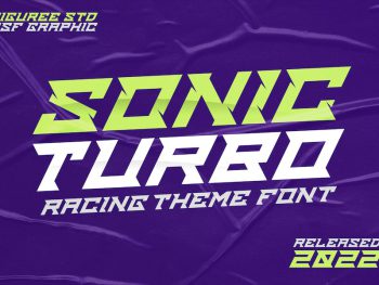 Sonic Turbo - Racing Theme Font Yazı Tipi
