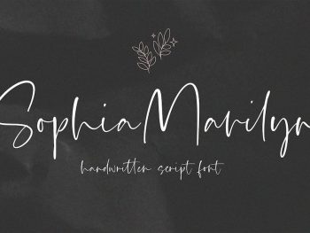 Sophia Marilyn - Handwritten Script Font Yazı Tipi