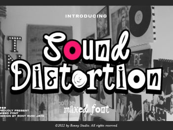 Sound Distortion - Mixed Font Yazı Tipi