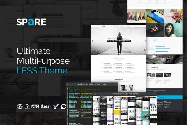 Spare - Ultimate MultiPurpose LESS Theme WordPress Teması