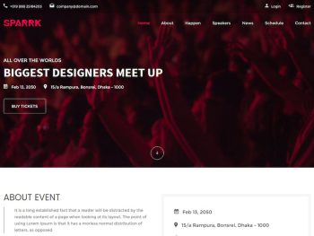 Sparrk – Event Bootstrap Template Yazı Tipi