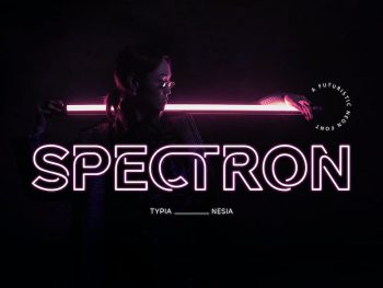 Spectron - Techno Scifi Neon Outline Sans Yazı Tipi