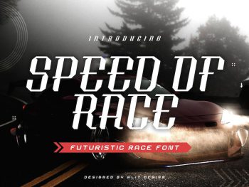 Speed of Race Typeface Yazı Tipi