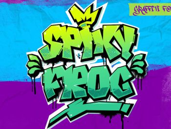 Spiky Frog - Sharp Graffiti Font Yazı Tipi
