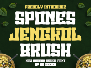 Spones Jengkol Brush Yazı Tipi