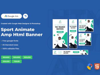 Sport Animate Ads Template AMP HTML Banners Yazı Tipi