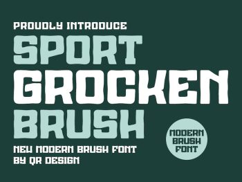 Sport Grocken Brush Yazı Tipi