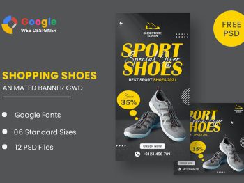 Sport Shoes HTML5 Banner Ads GWD Yazı Tipi