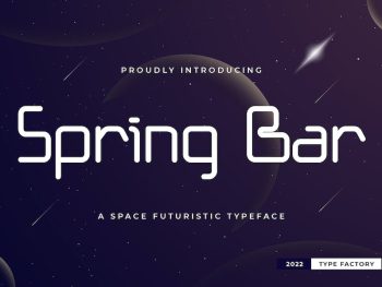 Spring Bar - A Space Futuristic Typeface Yazı Tipi