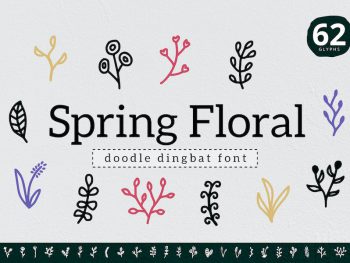 Spring Floral Dingbat Yazı Tipi