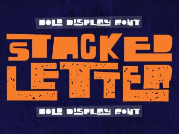 Stacked Letter - Bold Display Font Yazı Tipi