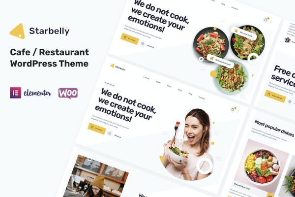 Starbelly - Cafe & Restaurant Elementor WordPress Teması