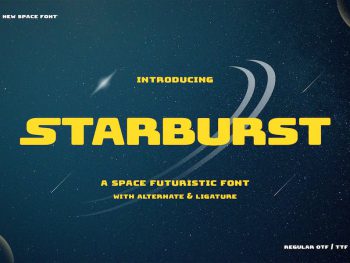 Starburst - A Space Futuristic Font Yazı Tipi