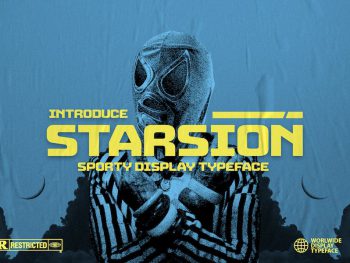 Starsion - Sporty Display Typeface Yazı Tipi
