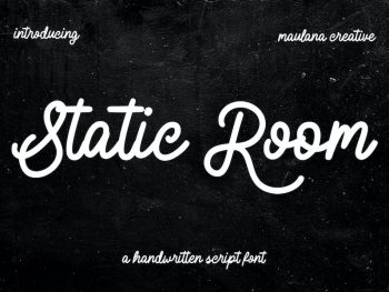 Static Room Cursive Script Font Yazı Tipi