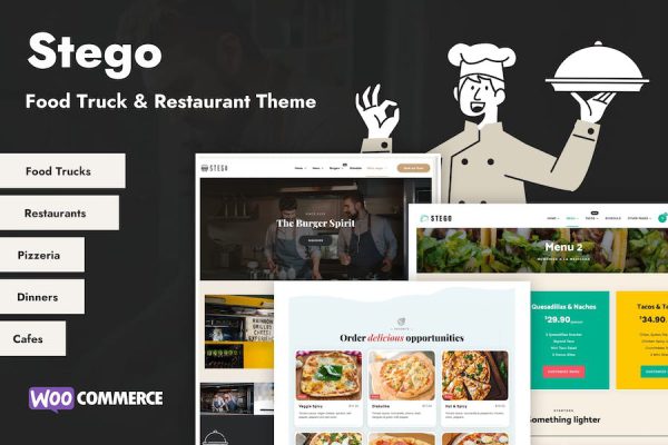 Stego - Food Truck & Restaurant Theme WordPress Teması