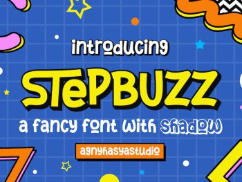 StepBuzz - A Playful Font Yazı Tipi