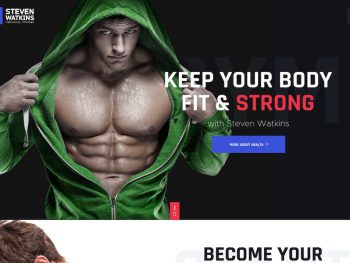 Steven Watkins - Personal Gym Trainer & Nutrition WordPress Teması