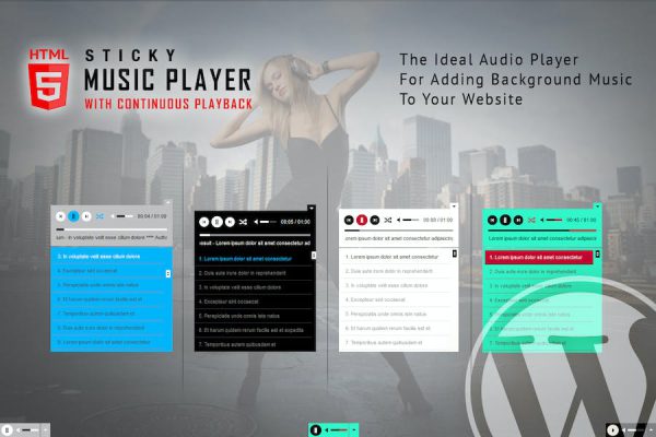 Sticky HTML5 Music Player WordPress Plugin WordPress Eklentisi
